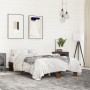 Engineered wood bed frame metal smoked oak 120x200cm by vidaXL, Beds and slatted bases - Ref: Foro24-845864, Price: 84,77 €, ...