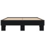 Bettgestell aus Holzwerkstoff und schwarzem Metall, 120 x 190 cm von vidaXL, Betten und Lattenroste - Ref: Foro24-845887, Pre...