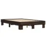 Bettgestell aus eichenbraunem Metallwerkstoff, 120 x 200 cm von vidaXL, Betten und Lattenroste - Ref: Foro24-845866, Preis: 7...