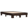 Oak brown metal engineered wood bed frame 120x200 cm by vidaXL, Beds and slatted bases - Ref: Foro24-845866, Price: 88,20 €, ...
