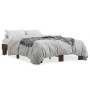 Oak brown metal engineered wood bed frame 120x200 cm by vidaXL, Beds and slatted bases - Ref: Foro24-845866, Price: 88,20 €, ...
