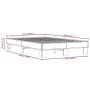 Bettgestell aus eichenbraunem Metallwerkstoff, 120 x 200 cm von vidaXL, Betten und Lattenroste - Ref: Foro24-845866, Preis: 7...