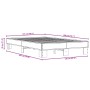Oak brown metal engineered wood bed frame 120x200 cm by vidaXL, Beds and slatted bases - Ref: Foro24-845866, Price: 88,20 €, ...