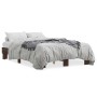Bettgestell aus Holzwerkstoff, Eiche, braunes Metall, 120 x 190 cm von vidaXL, Betten und Lattenroste - Ref: Foro24-845891, P...