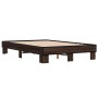 Bettgestell aus Holzwerkstoff, Eiche, braunes Metall, 120 x 190 cm von vidaXL, Betten und Lattenroste - Ref: Foro24-845891, P...