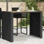 Garden table black PE rattan wooden surface 145x80x110cm by vidaXL, Garden tables - Ref: Foro24-368698, Price: 247,69 €, Disc...