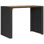 Garden table black PE rattan wooden surface 145x80x110cm by vidaXL, Garden tables - Ref: Foro24-368698, Price: 247,69 €, Disc...