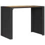 Gartentisch aus schwarzem PE-Rattan, Holzoberfläche, 145 x 80 x 110 cm von vidaXL, Gartentische - Ref: Foro24-368698, Preis: ...