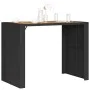 Garden table black PE rattan wooden surface 145x80x110cm by vidaXL, Garden tables - Ref: Foro24-368698, Price: 247,69 €, Disc...