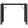 Garden table black PE rattan wooden surface 145x80x110cm by vidaXL, Garden tables - Ref: Foro24-368698, Price: 247,69 €, Disc...