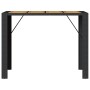 Gartentisch aus schwarzem PE-Rattan, Holzoberfläche, 145 x 80 x 110 cm von vidaXL, Gartentische - Ref: Foro24-368698, Preis: ...
