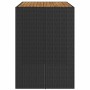 Gartentisch aus schwarzem PE-Rattan, Holzoberfläche, 145 x 80 x 110 cm von vidaXL, Gartentische - Ref: Foro24-368698, Preis: ...