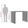 Mesa de jardín superficie de madera ratán PE negro 145x80x110cm de vidaXL, Mesas de jardín - Ref: Foro24-368698, Precio: 248,...