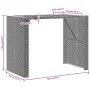 Garden table black PE rattan wooden surface 145x80x110cm by vidaXL, Garden tables - Ref: Foro24-368698, Price: 247,69 €, Disc...