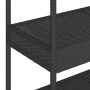 Bar cart 3 levels PE rattan and solid black acacia wood by vidaXL, Kitchen and dining carts - Ref: Foro24-368723, Price: 122,...