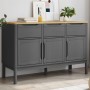 FLORO Sideboard aus massivem grauem Kiefernholz 114x43x74 cm von vidaXL, Sideboards - Ref: Foro24-374025, Preis: 209,72 €, Ra...