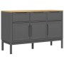 FLORO Sideboard aus massivem grauem Kiefernholz 114x43x74 cm von vidaXL, Sideboards - Ref: Foro24-374025, Preis: 209,72 €, Ra...