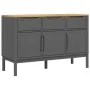 FLORO sideboard solid gray pine wood 114x43x74 cm by vidaXL, Sideboards - Ref: Foro24-374025, Price: 205,91 €, Discount: %