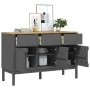FLORO sideboard solid gray pine wood 114x43x74 cm by vidaXL, Sideboards - Ref: Foro24-374025, Price: 205,91 €, Discount: %