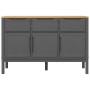 FLORO Sideboard aus massivem grauem Kiefernholz 114x43x74 cm von vidaXL, Sideboards - Ref: Foro24-374025, Preis: 209,72 €, Ra...