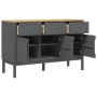 FLORO Sideboard aus massivem grauem Kiefernholz 114x43x74 cm von vidaXL, Sideboards - Ref: Foro24-374025, Preis: 209,72 €, Ra...