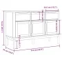 FLORO sideboard solid gray pine wood 114x43x74 cm by vidaXL, Sideboards - Ref: Foro24-374025, Price: 205,91 €, Discount: %