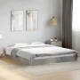 Concrete gray engineered wood bed frame 150x200cm by vidaXL, Beds and slatted bases - Ref: Foro24-842017, Price: 85,74 €, Dis...