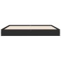 Black engineered wood bed frame 150x200 cm by vidaXL, Beds and slatted bases - Ref: Foro24-842015, Price: 93,21 €, Discount: %
