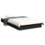 Black engineered wood bed frame 100x200 cm by vidaXL, Beds and slatted bases - Ref: Foro24-842057, Price: 64,38 €, Discount: %