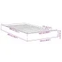 Black engineered wood bed frame 100x200 cm by vidaXL, Beds and slatted bases - Ref: Foro24-842057, Price: 64,38 €, Discount: %
