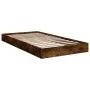 Smoke oak engineered wood bed frame 100x200 cm by vidaXL, Beds and slatted bases - Ref: Foro24-842060, Price: 61,87 €, Discou...