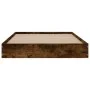 Smoke oak engineered wood bed frame 100x200 cm by vidaXL, Beds and slatted bases - Ref: Foro24-842060, Price: 61,87 €, Discou...