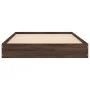 Oak brown engineered wood bed frame 100x200 cm by vidaXL, Beds and slatted bases - Ref: Foro24-842062, Price: 63,74 €, Discou...