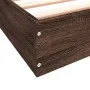 Oak brown engineered wood bed frame 100x200 cm by vidaXL, Beds and slatted bases - Ref: Foro24-842062, Price: 63,74 €, Discou...