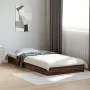 Brown oak engineered wood bed frame 90x200 cm by vidaXL, Beds and slatted bases - Ref: Foro24-842069, Price: 65,85 €, Discoun...
