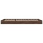 Brown oak engineered wood bed frame 90x200 cm by vidaXL, Beds and slatted bases - Ref: Foro24-842069, Price: 66,72 €, Discoun...
