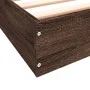 Brown oak engineered wood bed frame 90x200 cm by vidaXL, Beds and slatted bases - Ref: Foro24-842069, Price: 65,85 €, Discoun...