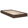 Estructura de cama madera de ingeniería roble marrón 75x190 cm de vidaXL, Camas y somieres - Ref: Foro24-842083, Precio: 62,1...
