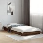 Estructura de cama madera de ingeniería roble marrón 75x190 cm de vidaXL, Camas y somieres - Ref: Foro24-842083, Precio: 62,1...