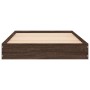 Estructura de cama madera de ingeniería roble marrón 75x190 cm de vidaXL, Camas y somieres - Ref: Foro24-842083, Precio: 62,1...