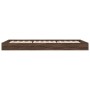 Estructura de cama madera de ingeniería roble marrón 75x190 cm de vidaXL, Camas y somieres - Ref: Foro24-842083, Precio: 62,1...