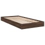 Estructura de cama madera de ingeniería roble marrón 75x190 cm de vidaXL, Camas y somieres - Ref: Foro24-842083, Precio: 62,1...