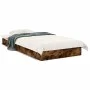 Estructura de cama madera de ingeniería roble humo 75x190 cm de vidaXL, Camas y somieres - Ref: Foro24-842081, Precio: 56,29 ...