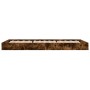 Smoke oak engineered wood bed frame 75x190 cm by vidaXL, Beds and slatted bases - Ref: Foro24-842081, Price: 57,00 €, Discoun...