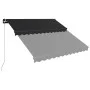 Manual retractable awning with LED anthracite gray 350x250 cm by vidaXL, Awnings - Ref: Foro24-3051244, Price: 432,32 €, Disc...