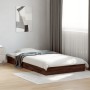 Oak brown engineered wood bed frame 90x190 cm by vidaXL, Beds and slatted bases - Ref: Foro24-842076, Price: 67,40 €, Discoun...