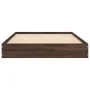 Estructura de cama madera de ingeniería marrón roble 90x190 cm de vidaXL, Camas y somieres - Ref: Foro24-842076, Precio: 66,4...