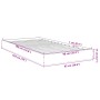 Oak brown engineered wood bed frame 90x190 cm by vidaXL, Beds and slatted bases - Ref: Foro24-842076, Price: 67,40 €, Discoun...