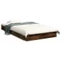 Estructura de cama madera de ingeniería roble ahumado 90x190 cm de vidaXL, Camas y somieres - Ref: Foro24-842074, Precio: 60,...