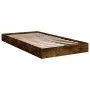 Smoked oak engineered wood bed frame 90x190 cm by vidaXL, Beds and slatted bases - Ref: Foro24-842074, Price: 60,12 €, Discou...